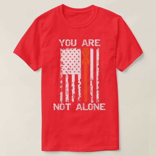 Sie sind nicht allein ADHS Awareness American Flag T-Shirt (Design vorne)