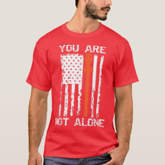 Sie sind nicht allein ADHS Awareness American Flag T-Shirt