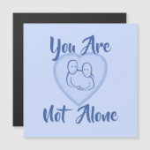 "Sie sind nicht allein" Blue Heart Magnetkarte (Vorne/Hinten)