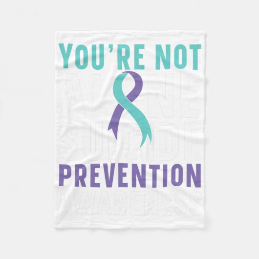 Sie sind nicht allein Depression Suizidprävention Fleecedecke (Vorderseite)