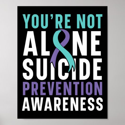Sie sind nicht allein Depression Suizidprävention Poster (Vorne)