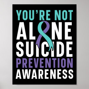 Sie sind nicht allein Depression Suizidprävention Poster