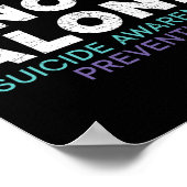 Sie sind nicht allein Depression Suizidprävention Poster (Ecke)