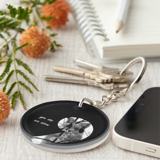 Sie sind nicht allein der versteckte Fuchs Schlüsselanhänger (Vorderseite rechts)