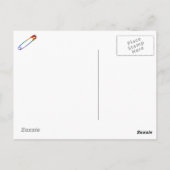 Sie sind nicht allein/ein Button der Sicherheit Postkarte (Rückseite)