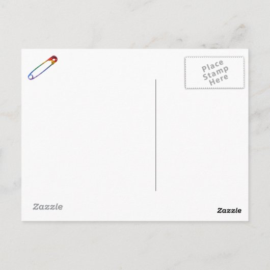 Sie sind nicht allein/ein Button der Sicherheit Postkarte (Rückseite)