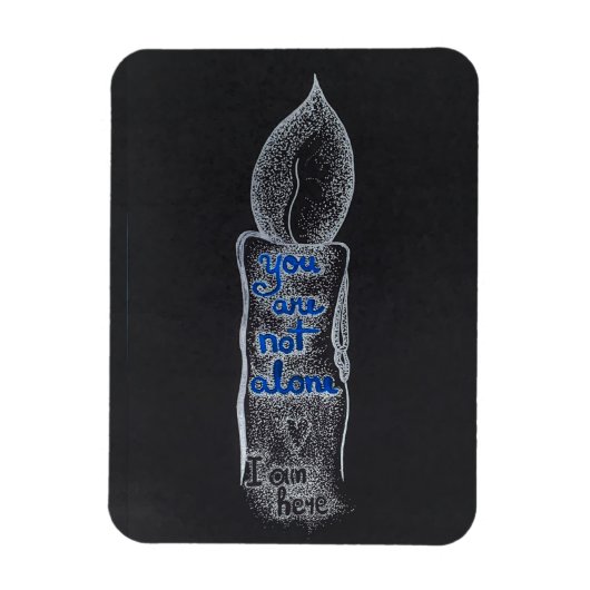 Sie sind nicht allein ein Zitat von Barmherzigkeit Magnet (Vertikal)