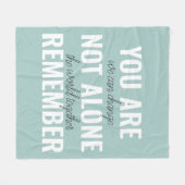 Sie sind nicht allein erinnern Inspiration Minze Fleecedecke (Vorderseite (Horizontal))
