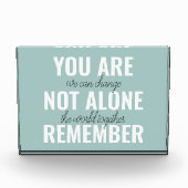 Sie sind nicht allein erinnern Inspiration Minze Fotoblock (Vorderseite)