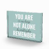 Sie sind nicht allein erinnern Inspiration Minze Fotoblock (Rechts)