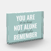 Sie sind nicht allein erinnern Inspiration Minze Fotoblock (Links)