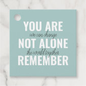 Sie sind nicht allein erinnern Inspiration Minze Geschenkanhänger (Vorderseite)
