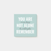 Sie sind nicht allein erinnern Inspiration Minze Post-it Klebezettel (Vorderseite)