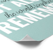 Sie sind nicht allein erinnern Inspiration Minze Poster (Ecke)