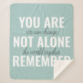 Sie sind nicht allein erinnern Inspiration Minze Sherpadecke (Vorderseite)