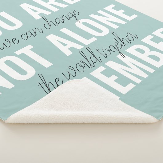 Sie sind nicht allein erinnern Inspiration Minze Sherpadecke (3/4)