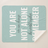 Sie sind nicht allein erinnern Inspiration Minze Sherpadecke (Vorderseite (Horizontal))
