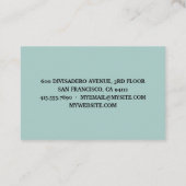 Sie sind nicht allein erinnern Inspiration Minze Visitenkarte (Rückseite)