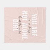 Sie sind nicht allein Mädchen positive Motivation Fleecedecke (Vorderseite (Horizontal))