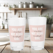 Sie sind nicht allein Mädchen positive Motivation  Glas