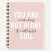 Sie sind nicht allein Mädchen positive Motivation  Notizblock (Vorderseite)