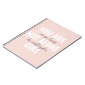 Sie sind nicht allein Mädchen positive Motivation Notizblock (Linke Seite)