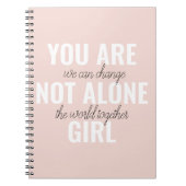 Sie sind nicht allein Mädchen positive Motivation Notizblock (Vorderseite)