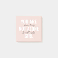Sie sind nicht allein Mädchen positive Motivation