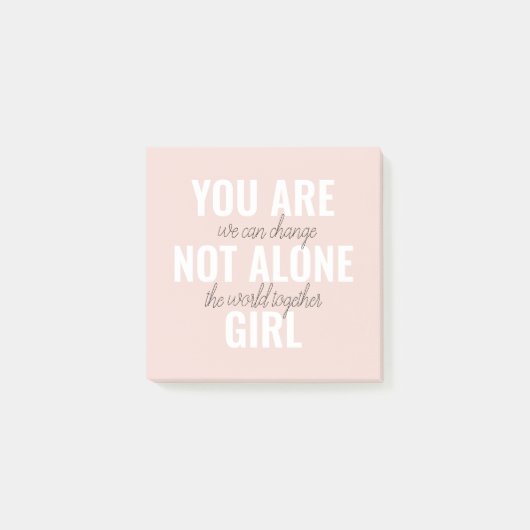 Sie sind nicht allein Mädchen positive Motivation Post-it Klebezettel (Vorderseite)
