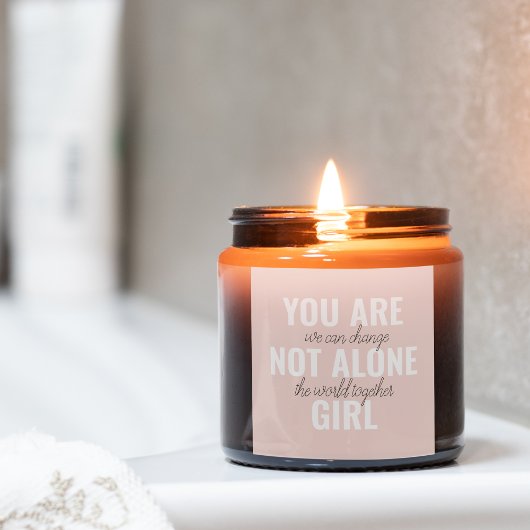 Sie sind nicht allein Mädchen positive Motivation Quadratischer Aufkleber