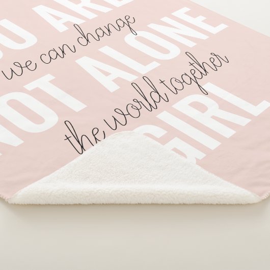 Sie sind nicht allein Mädchen positive Motivation  Sherpadecke (3/4)