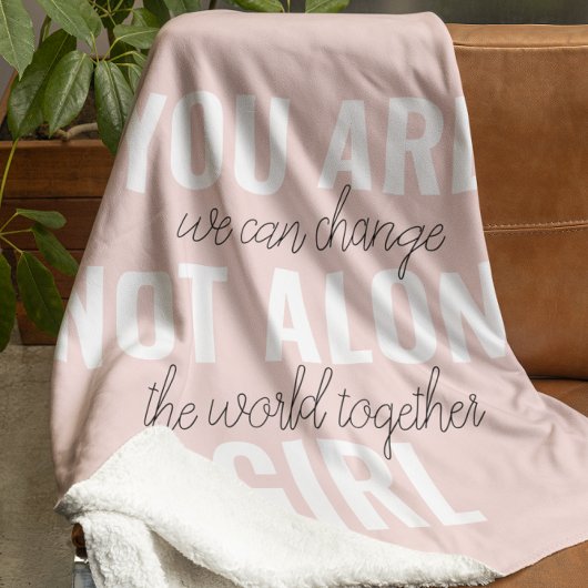 Sie sind nicht allein Mädchen positive Motivation Sherpadecke