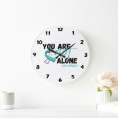 Sie sind nicht allein PCOS Aquamarine Band-Bewusst Große Wanduhr (Zuhause)