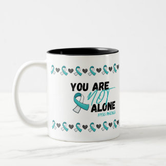 Sie sind nicht allein PCOS Aquamarine Band-Bewusst Zweifarbige Tasse