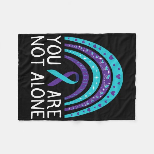 Sie sind nicht allein Selbstmordbewusstsein psychi Fleecedecke (Vorderseite (Horizontal))