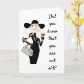 SIE SIND NICHT "ALT", SIE SIND "RETRO" KARTE (Gelbe Blume)