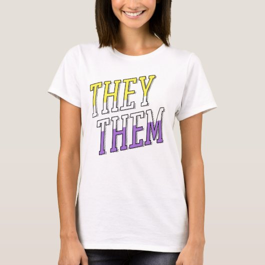 Sie sind nicht binäre Farben T-Shirt (Vorderseite)