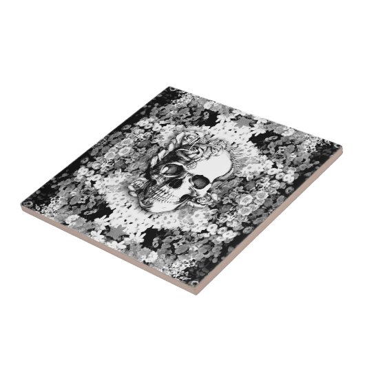 Sie sind nicht hier BlumenRosenschädelkunst im Fliese (Seite)