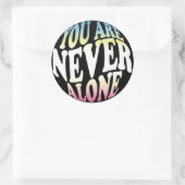 SIE SIND NIE ALLEIN | Sherbet (schwarz) Runder Aufkleber (Tasche)