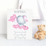 Sie sind Niedliche Baby Girl Elephant Personalisie Leinwanddruck<br><div class="desc">Personalisieren Sie diese niedliche Leinwand für das Kinderzimmer oder Schlafzimmer Ihres Mädchens. Das Design ist mit einem kleinen, süßen Elefanten mit rosa Ohren, umgeben von rosa Liebe Herzen, gestaltet. Der Wortlaut lautet: "[Ihr Name] Sie werden jeden Augenblick geliebt". Die Vorlage ist für Sie Set, um Ihren eigenen kleinen Namen hinzuzufügen...</div>