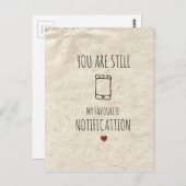 Sie sind noch meine Lieblingsmitteilung Postkarte (Vorne/Hinten)