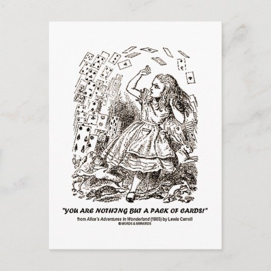 Sie sind nur ein Kartenpaket Postkarte (Vorderseite)