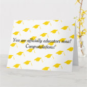 Sie sind offiziell Erzieher jetzt Glückwunsch Karte (Gelbe Blume)