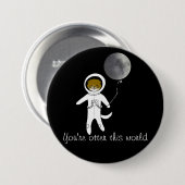 "Sie sind Otter diese Welt" niedliches Button (Vorne & Hinten)