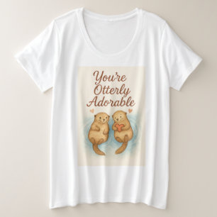 Sie sind Otternhaft Süß – Süße Otter im Wasserfarb Große Größe T-Shirt
