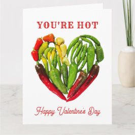 Sie sind Paprikaschoten des heißen Chilis Herzlich Karte