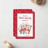 Sie sind pawsitiv Phantastische Klassenzimmer Vale Mitteilungskarte (Vorderseite/Rückseite Beispiel)