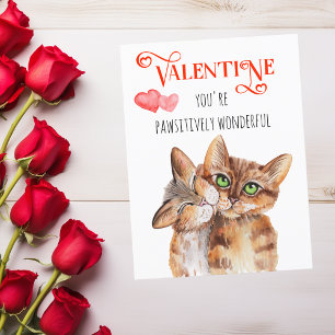 Sie sind pawsitiv wunderschöne Valentinerkatzen Pu Postkarte
