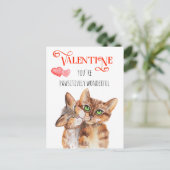 Sie sind pawsitiv wunderschöne Valentinerkatzen Pu Postkarte (Stehend Vorderseite)