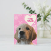 Sie sind PAWSOME Golden Valentine's Day Postcard Postkarte (Stehend Vorderseite)